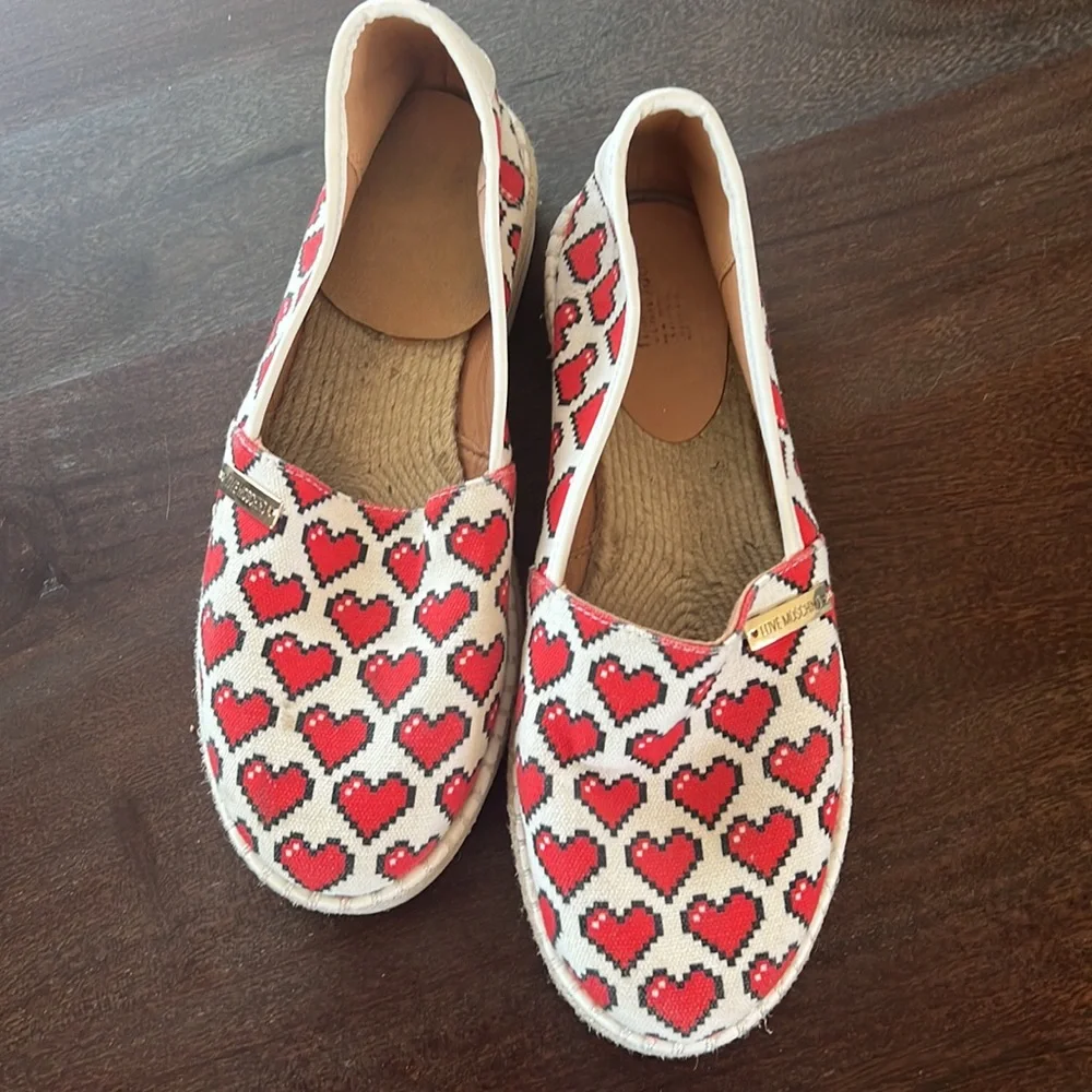 Love Moschino heart espadrilles SZ 39 - Picture 3 of 7